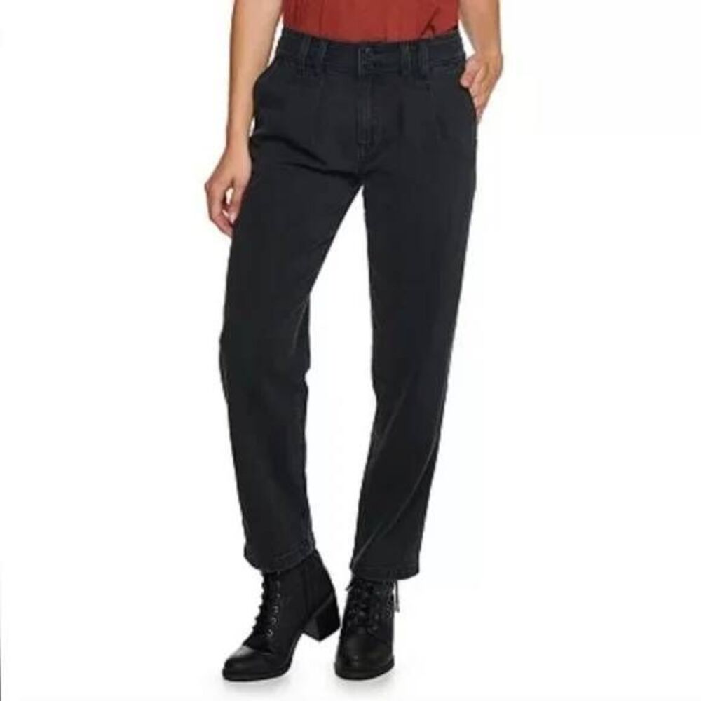 Sonoma Black Relaxed Fit Straight Leg Jeans Size 4